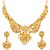 Asmitta Fancy Filigiree Design Gold Plated Choker Style Necklace Set For Women