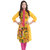 Shop Rajasthan Yellow Casual Stitched Printed Cotton 3/4th Sleeves Kurti