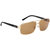 Redex Brown UV Protected Rectangular Unisex Sunglasses