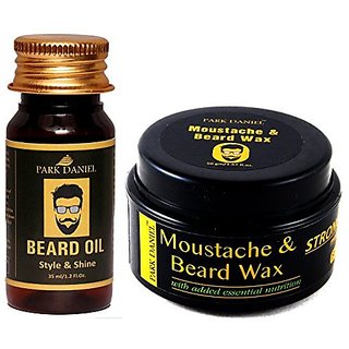 Park Daniel Premium Beard Oil and Moustache & Beard wax Combo pack( 35 ml & 50 gm)