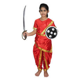 Kaku Fancy Dresses Rani Laxmi Bai National Hero/freedom figter Costume For Kids Independence Day/Republic Day/Annual function/theme party/Competition/Stage Shows Dress