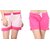 Combo of 2 Women Cotton Night Shorts in Pink & White Color - Set of 2 Ladies Printed Casual Boxer Regular Fit L Size (Large) Short Pant with 2 Side Pockets & Drawstring with Elastic Waistband (Pack of 2) by Semantic