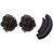 GaDinStylo  Combo of  Black Rubber Juda   3Pcs Banana Hair Puff Maker