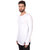 Pause White Solid Cotton Round Neck Slim Fit Full Sleeve Men'S T-Shirt