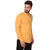 Pause Yellow Solid Cotton Blend Mandarin Slim Fit Full Sleeve Men's Shirt