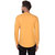 Pause Yellow Solid Cotton Blend Mandarin Slim Fit Full Sleeve Men's Shirt