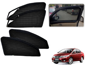 Auto Addict Zipper Magnetic Sun Shades Car Curtain For Honda City Ivtec(2014-Present)
