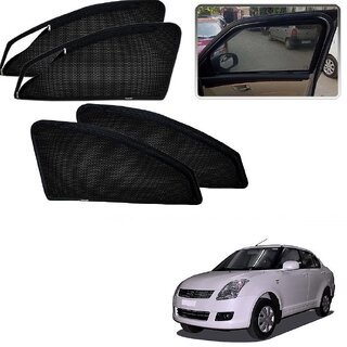 Auto Addict Zipper Magnetic Sun Shades Car Curtain For Maruti Suzuki Swift Dzire Old (2008-2012)
