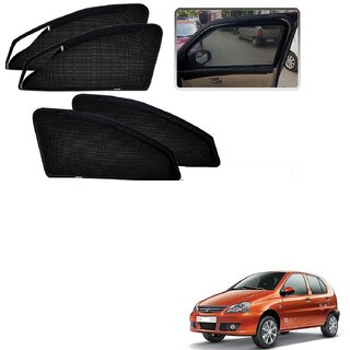 Auto Addict Zipper Magnetic Sun Shades Car Curtain For Tata Indica