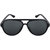 Laurels Black Polarized Aviator Unisex Sunglasses