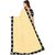 Janvi sales beige and black designer georgette embroidered border saree with blouse piece(mapple.black saree)
