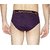 Men's Regular Rise Elastic Waistband Purple Color Cotton Brief for Men's with Design on it Underwear Available In Many Design's (90cm to 95cm Size) by Semantic