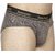Men's Regular Rise Elastic Waistband Grey Color Cotton Brief for Men's with Design on it Underwear Available In Many Design's (90cm to 95cm Size) by Semantic
