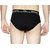 Men's Regular Rise Elastic Waistband Black Color Cotton Brief for Men's with Design on it Underwear Available In Many Design's (90cm to 95cm Size) by Semantic