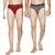 Combo of 2 - Men's Regular Rise Elastic Waistband Cotton Brief for Men's - Set of 2 Size L (Large) Underwear - Available in Plain Grey & Maroon Color combo's (90cm to 95cm Size) by Semantic