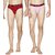 Combo of 2 - Men's Regular Rise Elastic Waistband Cotton Brief for Men's - Set of 2 Size L (Large) Underwear - Available in Plain Pink & Maroon Color combo's (90cm to 95cm Size) by Semantic