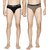 Combo of 2 - Men's Regular Rise Elastic Waistband Cotton Brief for Men's - Set of 2 Size L (Large) Underwear - Available in Plain Black & Brown Color combo's (90cm to 95cm Size) by Semantic