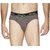 Semantic Pack of 3-100% Cotton Plain Brief for Mens - Sizes S (Small) 70-75 cm Underwear in Grey Color with Regular Rise & Elastic Waistband by MUR003-04P3