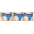 Semantic Pack of 3-100% Cotton Plain Brief for Mens - Sizes S (Small) 70-75 cm Underwear in Blue Color with Regular Rise & Elastic Waistband by MUR003-06P3