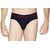 Semantic Pack of 3-100% Cotton Plain Brief for Mens - Sizes S (Small) 70-75 cm Underwear in Dark Blue Color with Regular Rise & Elastic Waistband by MUR003-09P3