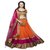 Payal Fashion Womens Semi Stitched Lehenga choli in Net Fabric with Blouse  Dupatta (Orange Color)