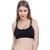 Fashion Comfortz Women's Cotton Lycra Plain Black Bra