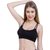 Fashion Comfortz Women's Cotton Lycra Plain Black Bra