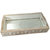 UNI DECORS Wooden and Glass Natural White Decorative Tray