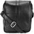 BumBart collection Artificial Leather Cross-Body Big Sling Bag for Men/Boys - Dark Black (L x B x H 30 x 25 x 7 cm)