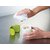 House of Quirk C-Pump Single Handed Soap Dispenser, (White and Green)