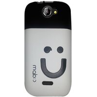 Imported Premium Smiley Silicon Back Case Cover For Micromax Canvas Fun A74 white-black Smiley