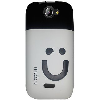                       Imported Premium Smiley Silicon Back Case Cover For Micromax Canvas Fun A74 white-black Smiley                                              