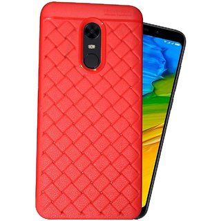 Fast Focus Soft Silicon Candy Color Back Covers for Redmi note 5 (red)