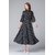 Vivient Women's Black Polkadot Printed Crepe Long Dress
