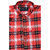 Acro Fly Men's Red Checks Regular Collar Polyester Blend Regular Fit Shirt