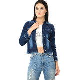 BuyNewTrend Denim Blue Full Sleeve Women Jacket