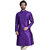 Anil Kumar Ajit Kumar Men's Purple Cotton Silk Kurta Pyjama Set