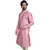 Anil Kumar Ajit Kumar Men's Peach Cotton Silk Kurta Pyjama Set