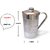 AH Copper Satinless Steel Jug for Water Storage  Drinking Water With Steel Outside  Inner Copper , Steel Lid For Water Pitcher , Set of 1 (2000 ML) 8x5 Inch