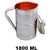 AH Copper Satinless Steel Jug for Water Storage  Drinking Water With Steel Outside  Inner Copper , Steel Lid For Water Pitcher , Set of 1 (1800 ML) 7x4 inch