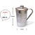 AH Copper Satinless Steel Jug for Water Storage  Drinking Water With Steel Outside  Inner Copper , Steel Lid For Water Pitcher , Set of 1 (1800 ML) 7x4 inch