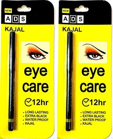 ADS 12Hr Long Stay Eye Care Soft Kajal (Pack of 2)