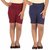 Eazy Trendz - Girls Lycra 4 Way Stretchable Cycling,Yoga,Jogging Shorts/Tights,190 GSM Pack of 2 (Brown,Navy)