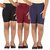 Eazy Trendz - Girls Lycra 4 Way Stretchable Cycling,Yoga,Jogging Shorts/Tights,190 GSM Pack of 3 (Black,Navy,Brown)