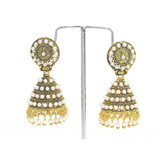                       Fancy Antique pearl jhumka Earring                                              