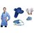 Global Antistatic (ESD) Safe Combo of Apron, Slipper, Cap, Dotted Gloves & Wrist Strap