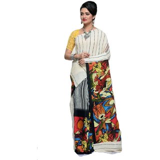Buy MOU BUTIK Women s Cotton khesh Saree with blouse MULTI COLOURED Online 1250 from ShopClues