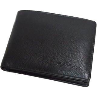                       CASH  Rich Life European design genuine Black leather casual wallet 180101                                              