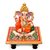 Ganesh  Crown Idol with marble Fancy Chowki with meenakari work /use in Temple/use  for home /office decoration/gift