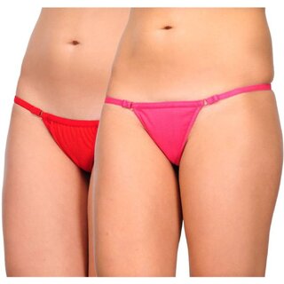Arousy G-String Low Rise Solide Pnaty Pack of 2